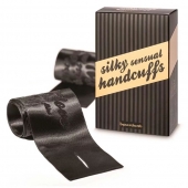 Черные ленты для связывания SILKY SENSUAL HANDCUFFS - Bijoux Indiscrets - купить с доставкой в Томске