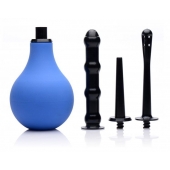 Анальный душ с 3 насадками Premium One-way Valve Anal Douche Set - XR Brands - купить с доставкой в Томске