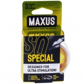 Презервативы с точками и рёбрами в пластиковом кейсе MAXUS Special - 3 шт. - Maxus - купить с доставкой в Томске