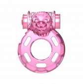 Розовое эрекционное кольцо с вибрацией Pink Bear - Baile - в Томске купить с доставкой