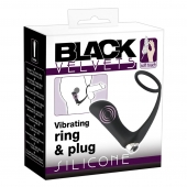 Черное эрекционное кольцо с анальной вибропробкой Vibrating Ring   Plug - Orion - в Томске купить с доставкой