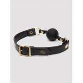Черный кляп-шар Bound to You Faux Leather Ball Gag - Fifty Shades of Grey - купить с доставкой в Томске