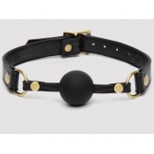 Черный кляп-шар Bound to You Faux Leather Ball Gag - Fifty Shades of Grey - купить с доставкой в Томске