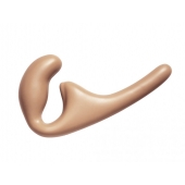 Бежевый безремневой страпон Seduction - 20,5 см. - Lola Games - купить с доставкой в Томске