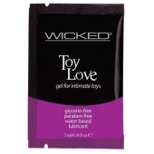 Лубрикант на водной основе для использования с игрушками WICKED Toy Love - 3 мл. - Wicked - купить с доставкой в Томске
