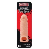 Телесная насадка EXTENDER WITH BALL STRAP 5.5 - 14 см. - Dream Toys - в Томске купить с доставкой