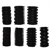 Набор из 7 черных насадок PENIS SLEEVES SET - Dream Toys - в Томске купить с доставкой