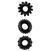 Набор из 3 черных эрекционных колец SET OF 3 COCKRINGS - Dream Toys - в Томске купить с доставкой