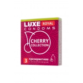 Презервативы с ароматом вишни LUXE Royal Cherry Collection - 3 шт. - Luxe - купить с доставкой в Томске