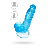 Голубой реалистичный фаллоимитатор Indy - 15,8 см. - A-toys купить с доставкой в интернет-магазине Orgasmix в Томске Голубой реалистичный фаллоимитатор Indy - 15,8 см. - A-toys