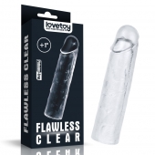 Прозрачная насадка-удлинитель Flawless Clear Penis Sleeve Add 1 - 15,5 см. - Lovetoy - в Томске купить с доставкой