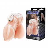Прозрачная клетка целомудрия Acrylic See-thru Chastity Cage - BlueLine - купить с доставкой в Томске