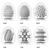 Набор из 6 мастурбаторов Tenga EGG IV с различным рельефом - Tenga - в Томске купить с доставкой