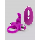 Лиловое виброкольцо с пультом ДУ Remote Control Cock Ring - Happy Rabbit - в Томске купить с доставкой