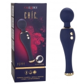 Синий клиторальный вибромассажер Chi­c Poppy - 20,25 см. - California Exotic Novelties