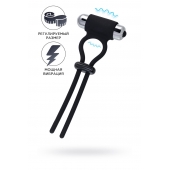 Черное эрекционное лассо на пенис Jat - A-toys - в Томске купить с доставкой