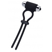 Черное эрекционное лассо на пенис Jat - A-toys - в Томске купить с доставкой