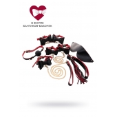 Черно-красный бондажный набор Bow-tie - ToyFa - купить с доставкой в Томске Черно-красный бондажный набор Bow-tie - ToyFa - купить с доставкой в Томске