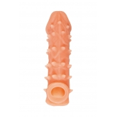 Телесная закрытая насадка с пупырышками Cock Sleeve Size L - 17,6 см. - KOKOS - в Томске купить с доставкой