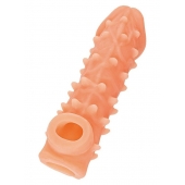 Телесная закрытая насадка с пупырышками Cock Sleeve Size L - 17,6 см. - KOKOS - в Томске купить с доставкой