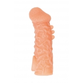 Телесная закрытая насадка с шершавой головкой Cock Sleeve Size M - 15,6 см. - KOKOS - в Томске купить с доставкой
