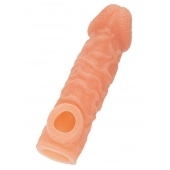 Телесная закрытая насадка с шершавой головкой Cock Sleeve Size L - 17,6 см. - KOKOS - в Томске купить с доставкой