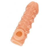 Телесная закрытая насадка с пучками шишечек Cock Sleeve Size S - 13,8 см. - KOKOS - в Томске купить с доставкой Телесная закрытая насадка с пучками шишечек Cock Sleeve Size S - 13,8 см. - KOKOS - в Томске купить с доставкой