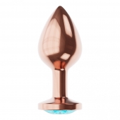 Пробка цвета розового золота с малиновым кристаллом Diamond Topaz Shine L - 8,3 см. - Lola Games - купить с доставкой в Томске