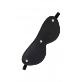 Черная кожаная маска Anonymo с мягким подкладом - ToyFa - купить с доставкой в Томске Черная кожаная маска Anonymo с мягким подкладом - ToyFa - купить с доставкой в Томске