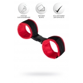 Красно-черные велюровые оковы Anonymo - ToyFa - купить с доставкой в Томске