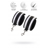 Серебристо-черные наручники Anonymo - ToyFa - купить с доставкой в Томске