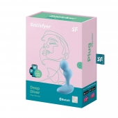 Голубой анальный вибростимулятор Deep Driver - 11,2 см. - Satisfyer - в Томске купить с доставкой