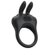 Черное эрекционное кольцо с вибрацией Davion - Baile - в Томске купить с доставкой