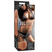 Мастурбатор-вагина цвета карамели Julieta с вибрацией - Blush Novelties - в Томске купить с доставкой