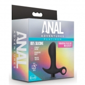 Черный анальный вибратор Silicone Vibrating Prostate Massager 01 - 10,8 см. - Blush Novelties - в Томске купить с доставкой