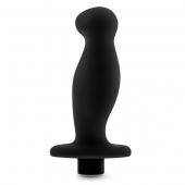 Черный анальный вибромассажёр Silicone Vibrating Prostate Massager 02 - 10,8 см. - Blush Novelties - в Томске купить с доставкой