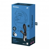 Черный анальный вибратор Heat Climax+ с функцией нагрева - 20,6 см. - Satisfyer - в Томске купить с доставкой