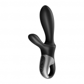 Черный анальный вибратор Heat Climax+ с функцией нагрева - 20,6 см. - Satisfyer - в Томске купить с доставкой