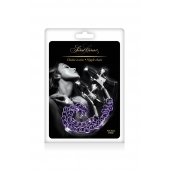 Зажимы для сосков с фиолетовой цепочкой Sweet Caress Nipple Chain - Sweet Caress - купить с доставкой в Томске