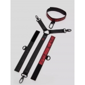 Ошейник с наручниками Reversible Faux Leather Collar and Wrist - Fifty Shades of Grey - купить с доставкой в Томске
