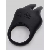 Черное эрекционное виброкольцо Sensation Rechargeable Vibrating Rabbit Love Ring - Fifty Shades of Grey - в Томске купить с доставкой