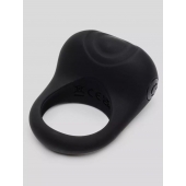 Черное эрекционное виброкольцо Sensation Rechargeable Vibrating Love Ring - Fifty Shades of Grey - в Томске купить с доставкой