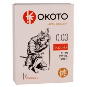 Тонкие презервативы OKOTO Thin Extra Soft - 3 шт. - Sitabella - купить с доставкой в Томске