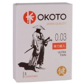 Ультратонкие презервативы OKOTO Ultra Thin - 3 шт. - Sitabella - купить с доставкой в Томске