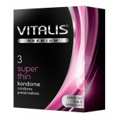 Ультратонкие презервативы VITALIS PREMIUM super thin - 3 шт. - Vitalis - купить с доставкой в Томске