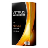 Ребристые презервативы VITALIS PREMIUM ribbed - 12 шт. - Vitalis - купить с доставкой в Томске