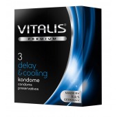 Презервативы VITALIS PREMIUM delay   cooling с охлаждающим эффектом - 3 шт. - Vitalis - купить с доставкой в Томске