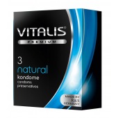 Классические презервативы VITALIS PREMIUM natural - 3 шт. - Vitalis - купить с доставкой в Томске