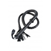 Длинный кожаный кнут с хлопушками на конце - ToyFa - купить с доставкой в Томске