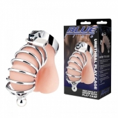 Серебристая клетка для члена Urethral Play Cage - BlueLine - купить с доставкой в Томске
